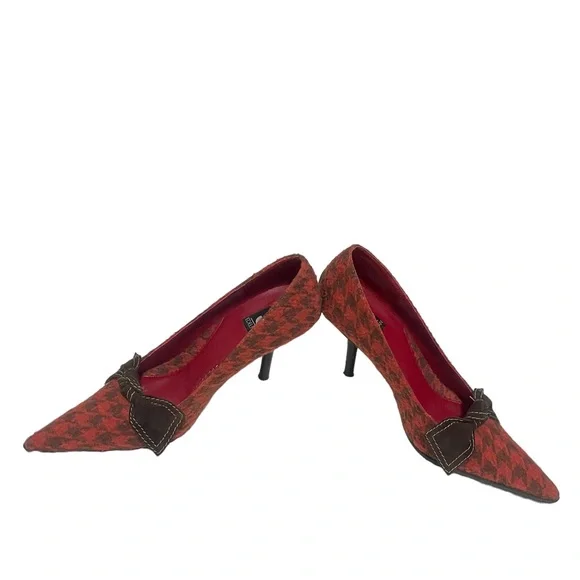 Sam Edelman, Red and Brown Women's Heels, Tweed, Size 9.5 - Picture 2 of 9